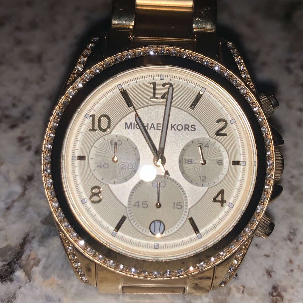 Gold Michael Kors Blair Women’s Wrist Watch - Picture 4 of 4